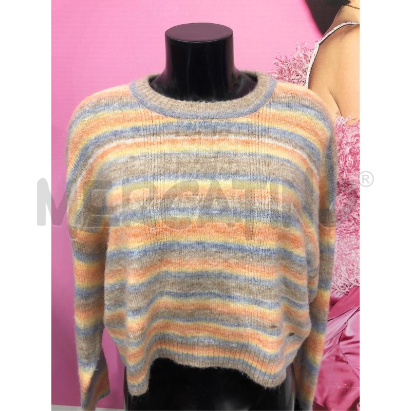 MAGLIONE DONNA PEPE JEANS MULTICLOR ARANCIO RIG | Mercatino dell'Usato Roma somalia 2