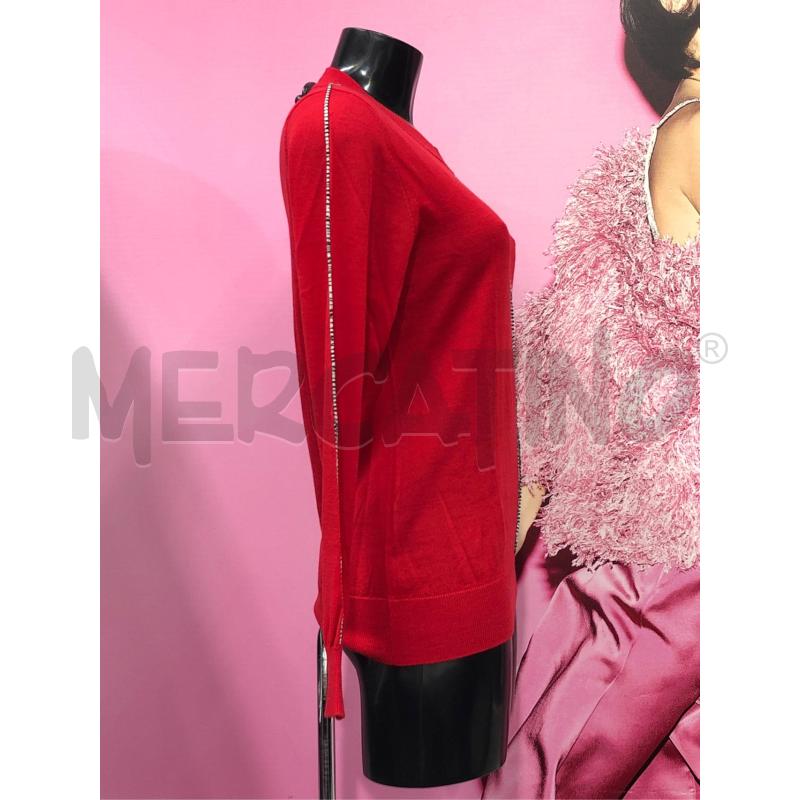MAGLIONE DONNA SANDRO ROSO RIGHINA GRIGIO | Mercatino dell'Usato Roma somalia 3