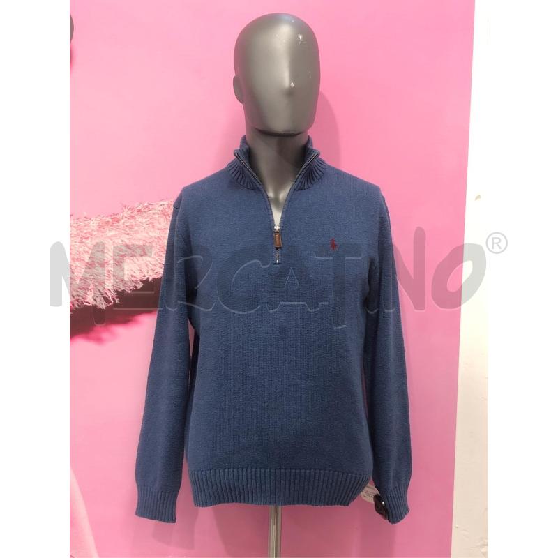 MAGLIONE UOMO RALPH LAUREN BLU COTONE | Mercatino dell'Usato Roma somalia 1