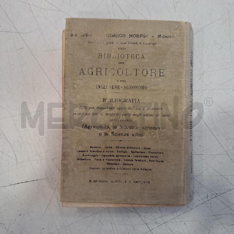 MANUALE HOEPLI IL LIBRO DELL AGRICOLTORE 1902 DIFETTI SULLA COSTA | Mercatino dell'Usato Roma somalia 2