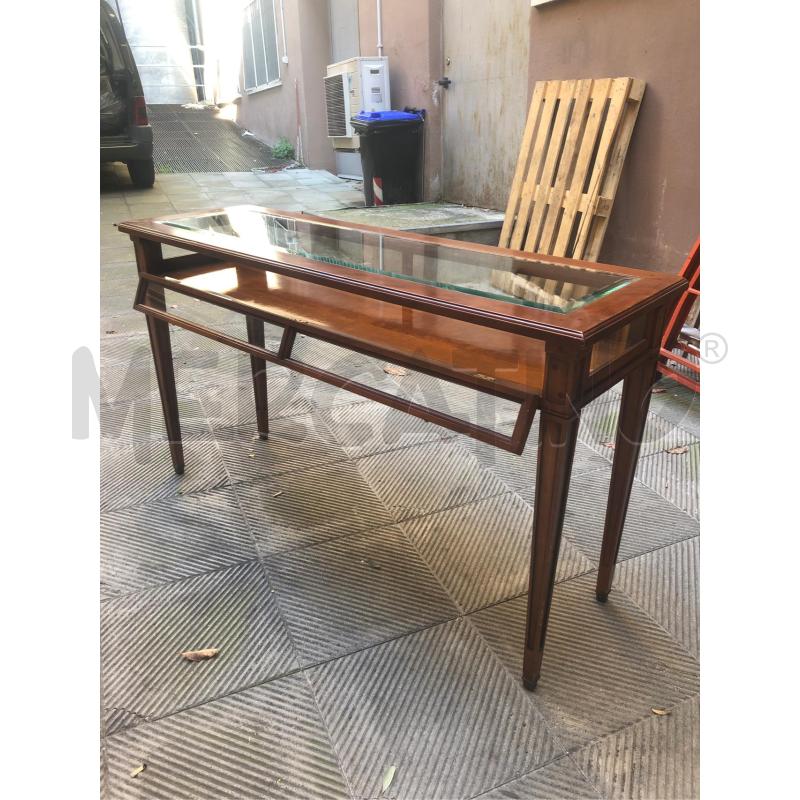 MOBILE CONSOLLE LEGNO PIANO VETRO MOLATO | Mercatino dell'Usato Roma somalia 2