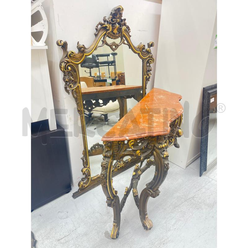 MOBILE  CONSOLLE DORATO + SPECCHIO | Mercatino dell'Usato Roma somalia 2