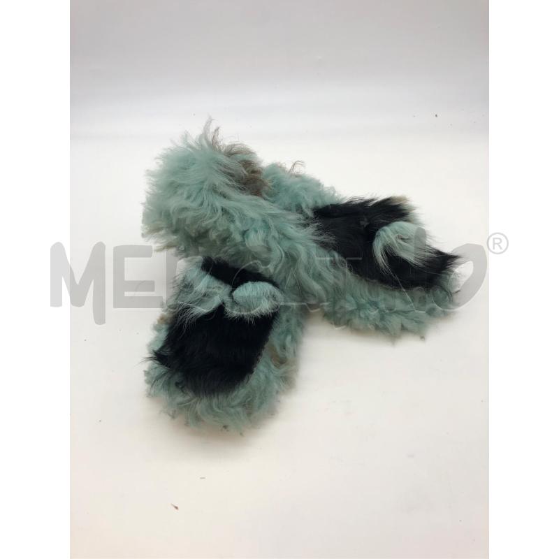 MOCASSINI DONNA PRADA AZZURRO NERO PELO  | Mercatino dell'Usato Roma somalia 4