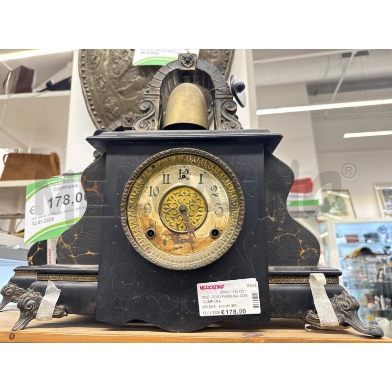 OROLOGIO PARIGINA CON CAMPANA | Mercatino dell'Usato Roma somalia 1