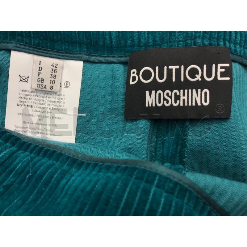 PANTALONE DONNA BOUTIQUE MOSCHINO VERDE COSTINE | Mercatino dell'Usato Roma somalia 5