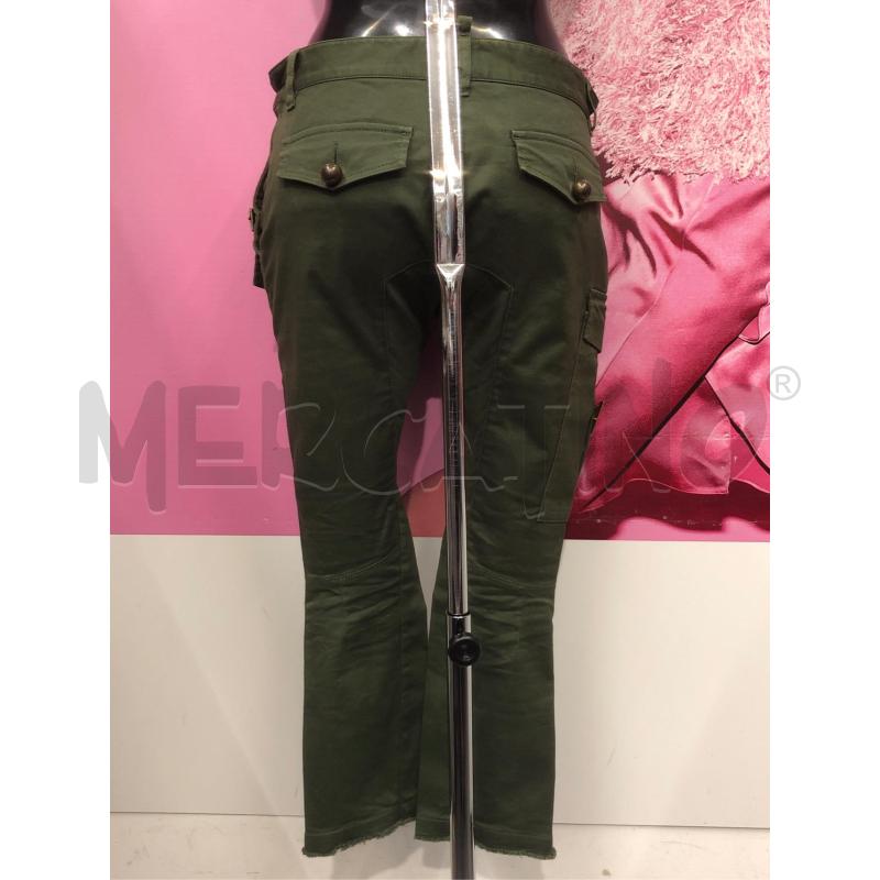 PANTALONE DONNA DSQUARED VERDE MIL PATCHES NEW  | Mercatino dell'Usato Roma somalia 4