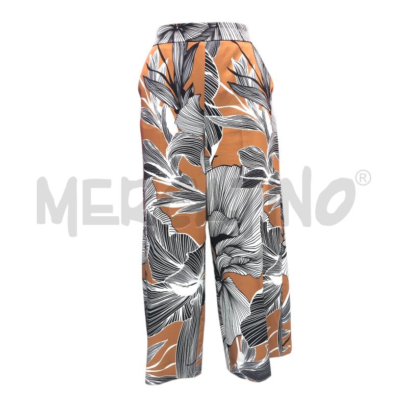 PANTALONE DONNA EMME MARELLA MARRONE FANTASIA BIANCO NERO | Mercatino dell'Usato Roma somalia 1