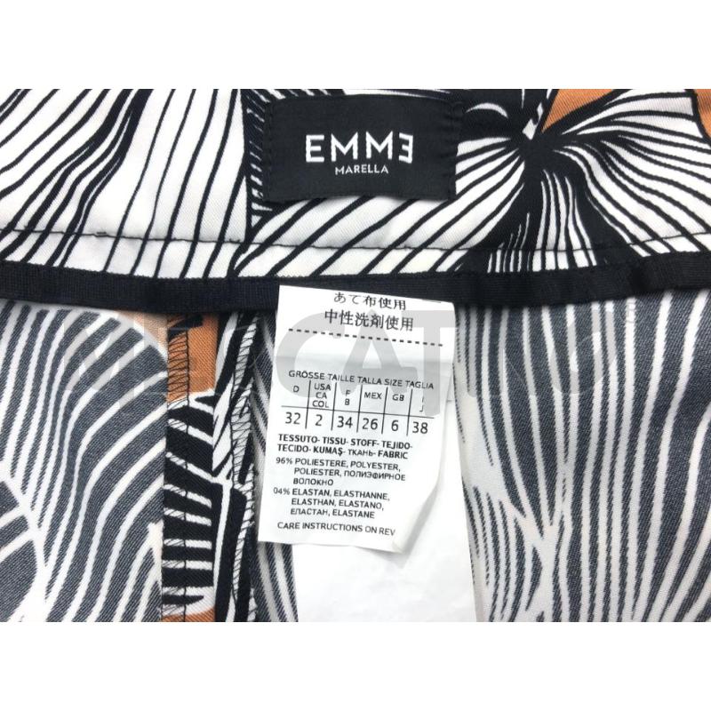 PANTALONE DONNA EMME MARELLA MARRONE FANTASIA BIANCO NERO | Mercatino dell'Usato Roma somalia 5
