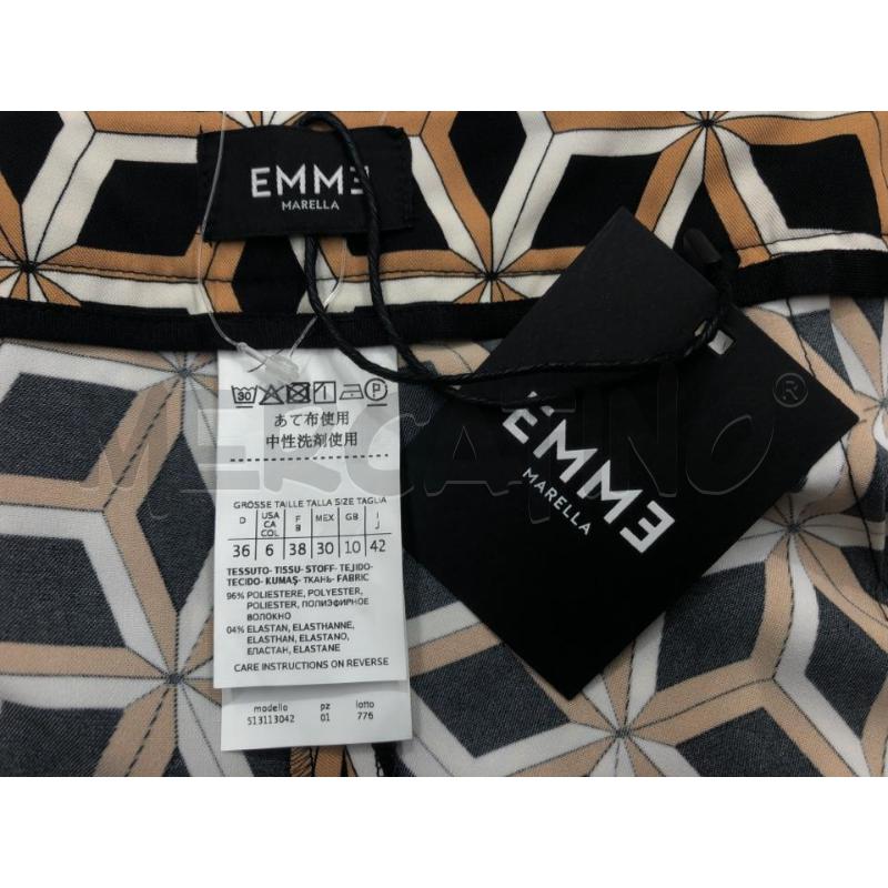 PANTALONE DONNA EMME MARELLA NERO MARRONE BIANCO FANTSIA  | Mercatino dell'Usato Roma somalia 5