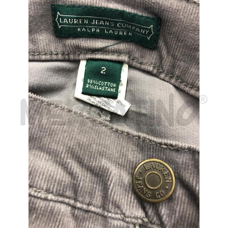 PANTALONE DONNA RALPH LAUREN GRIGIO VELLUTO  | Mercatino dell'Usato Roma somalia 5