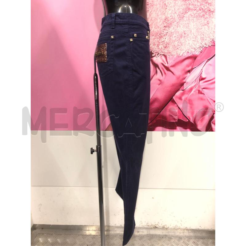 PANTALONE DONNA ROBERTO CAVALLI BLU | Mercatino dell'Usato Roma somalia 3