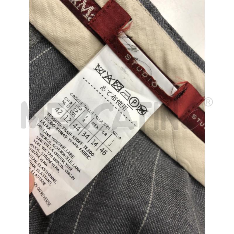 PANTALONE DONNA S.E. MAX MARA GRIGIO GESSATO  | Mercatino dell'Usato Roma somalia 5