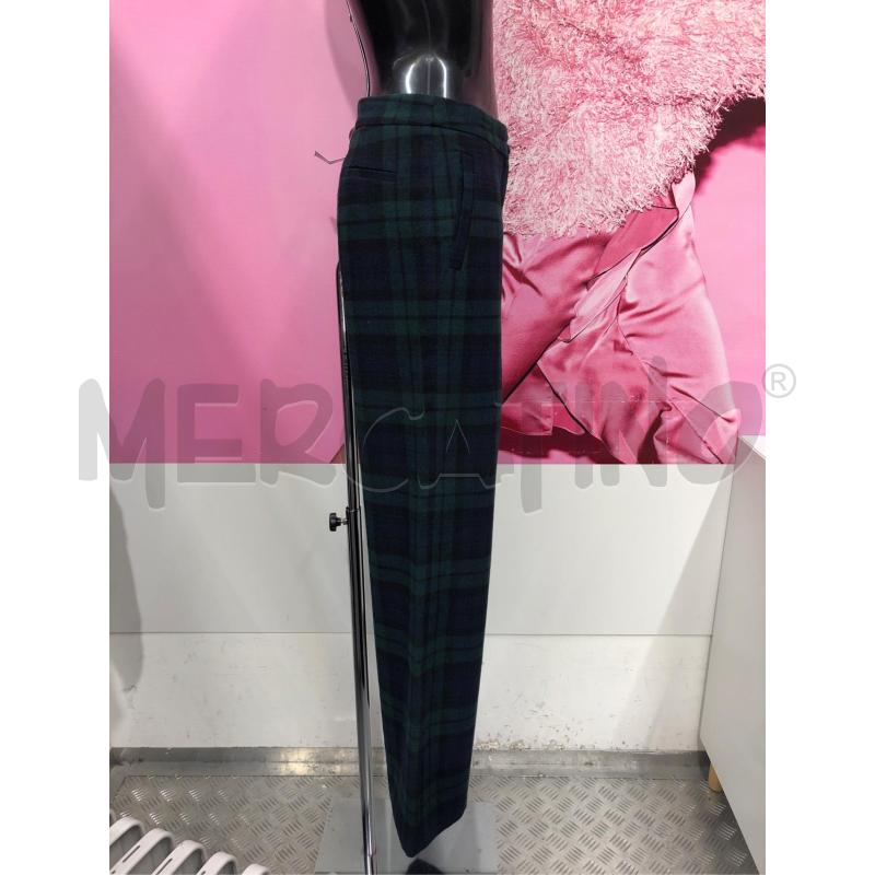 PANTALONE DONNA SEZANE VERDE BLU QUADRO  | Mercatino dell'Usato Roma somalia 2