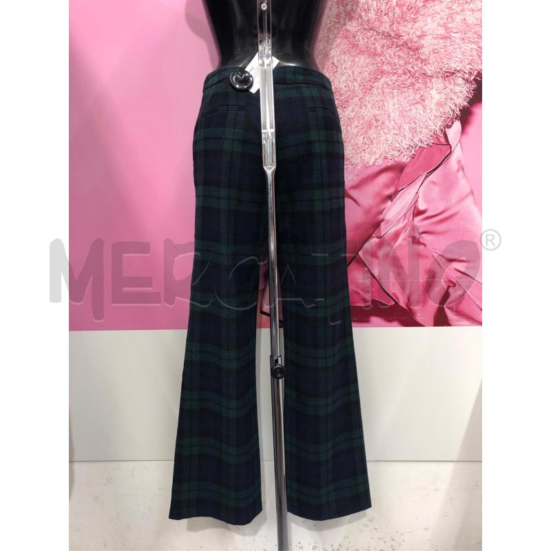 PANTALONE DONNA SEZANE VERDE BLU QUADRO  | Mercatino dell'Usato Roma somalia 3