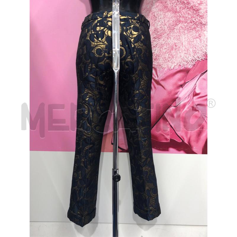PANTALONE DONNA S'MAX MARA BLU DORATO | Mercatino dell'Usato Roma somalia 4