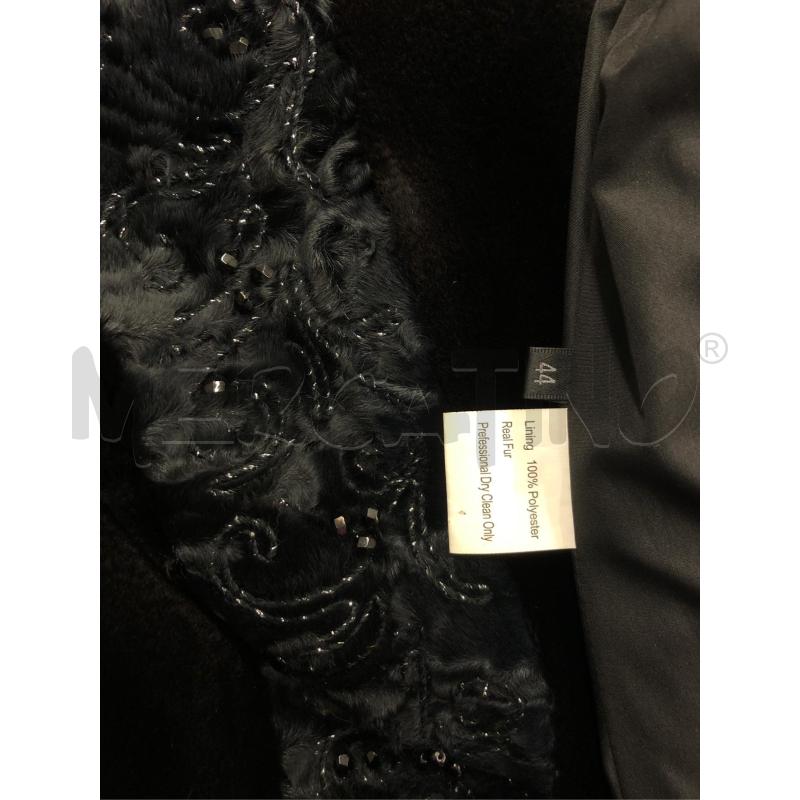 PELLICCIA VISONE RASATO NERO PROFILI BLU BRILL | Mercatino dell'Usato Roma somalia 5