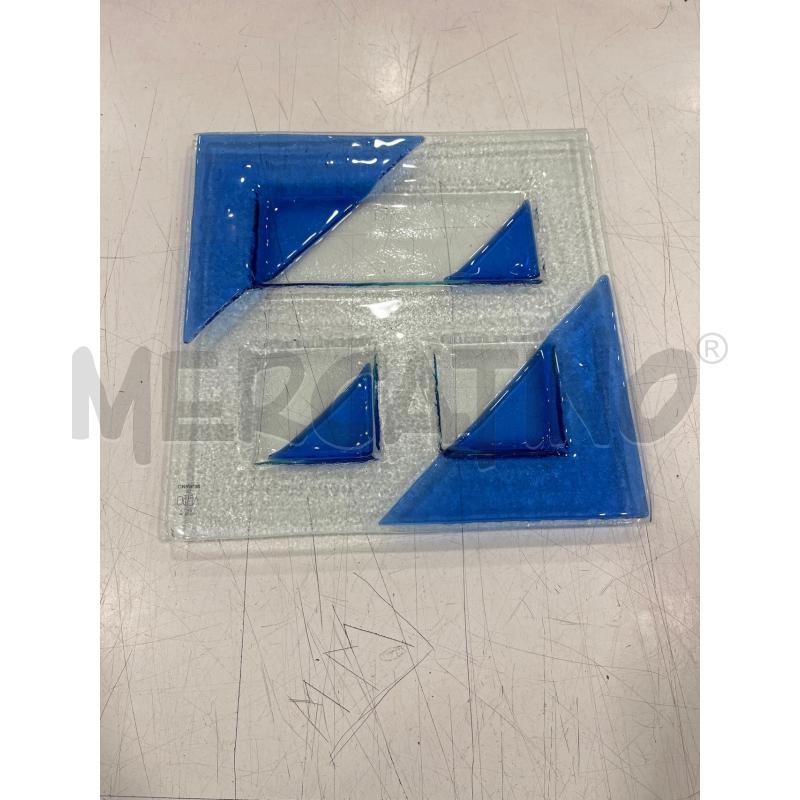 PIATTO DA SCRIVANIA MURANO QUADRATO BLU | Mercatino dell'Usato Roma somalia 1
