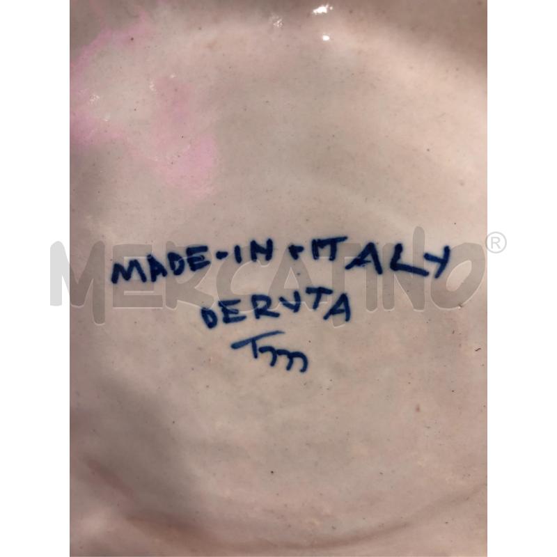 PIATTO TONDO DERUTA STEMMA GIALLO BLU | Mercatino dell'Usato Roma somalia 3