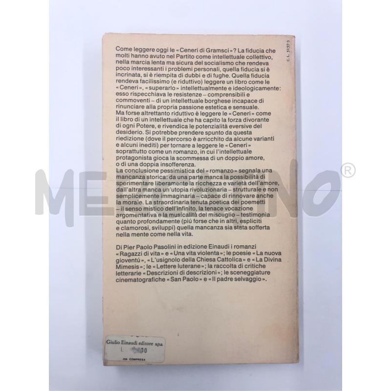 PIER PAOLO PASOLINI LE CENERI DI GRAMSCI EINAUDI 1981 | Mercatino dell'Usato Roma somalia 2