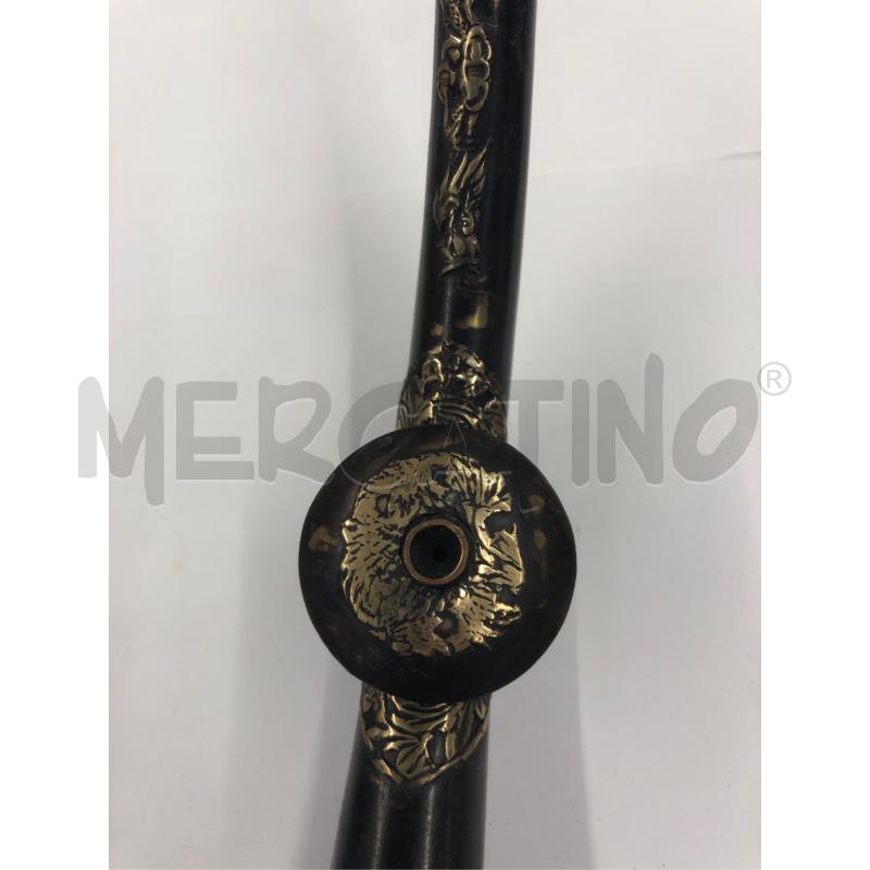 PIPA ORIENTALE METALLO DRAGONE CON STAND LEGNO | Mercatino dell'Usato Roma somalia 3