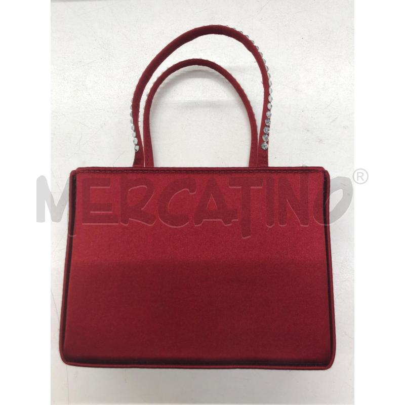 POCHETTE AMINA MUADDI ROSSA SETA SWAROVSKI  | Mercatino dell'Usato Roma somalia 3