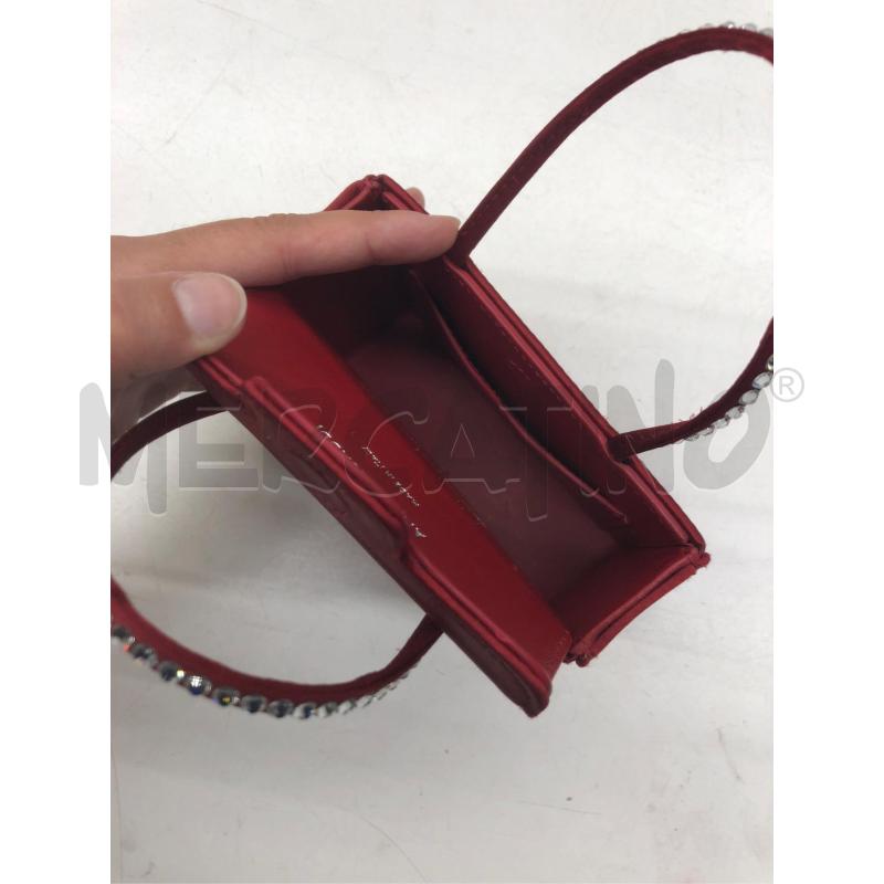 POCHETTE AMINA MUADDI ROSSA SETA SWAROVSKI  | Mercatino dell'Usato Roma somalia 5