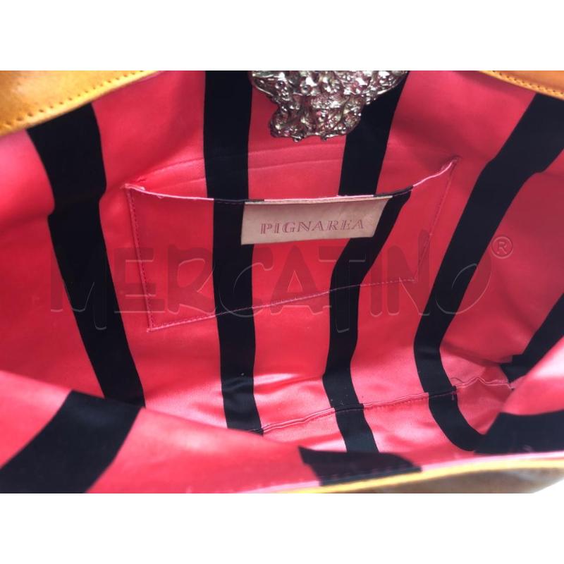 POCHETTE PIGNAREA ARANCIO CHIUSURA GIOIELLO | Mercatino dell'Usato Roma somalia 5
