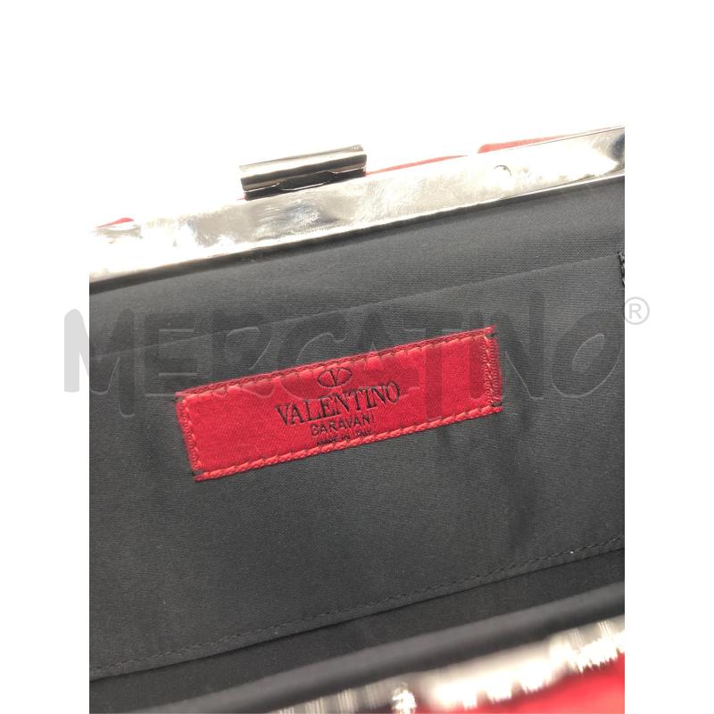 POCHETTE VALENTINO GARAVANI ROSSA  | Mercatino dell'Usato Roma somalia 4
