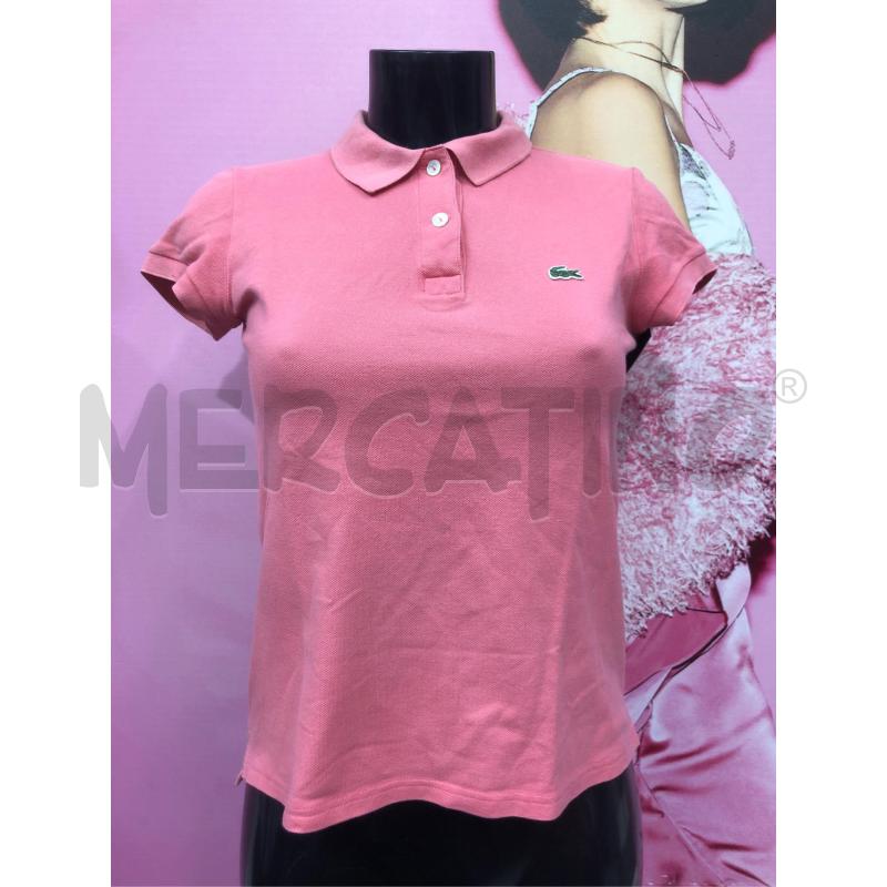 POLO DONNA LACOSTE ROSA  | Mercatino dell'Usato Roma somalia 1