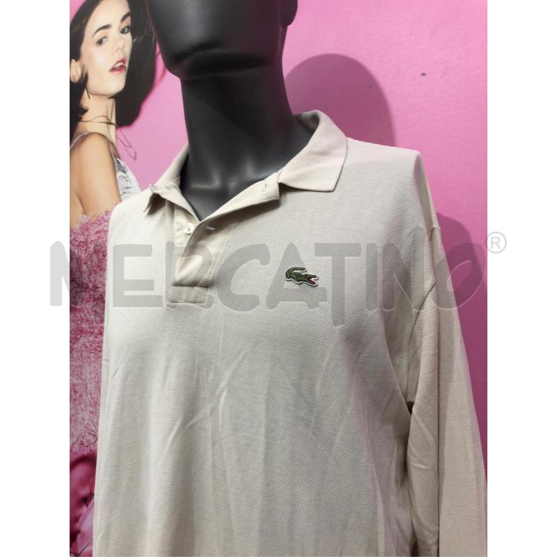 POLO UOMO LACOSTE BEIGE MNC LUNGA  | Mercatino dell'Usato Roma somalia 2
