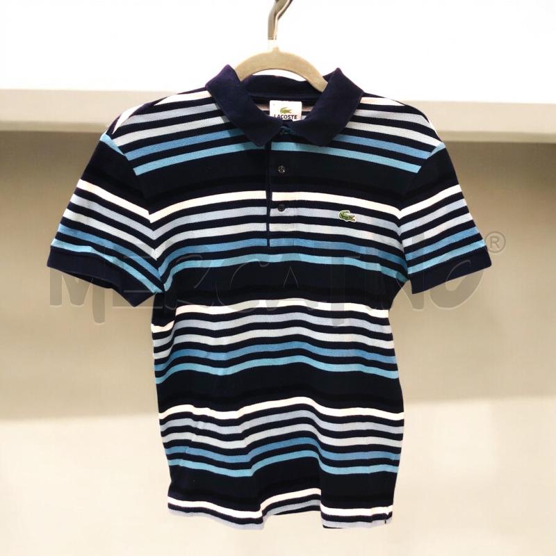 POLO UOMO LACOSTE BLU RIGA AZZURRA VIOLA | Mercatino dell'Usato Roma somalia 1