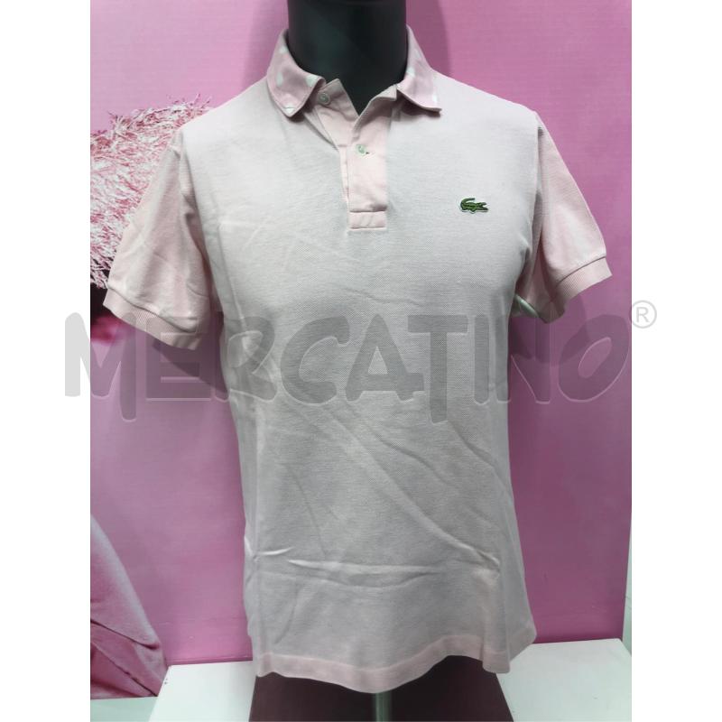 POLO UOMO LACOSTE ROSA COLLETTO POIS  | Mercatino dell'Usato Roma somalia 1