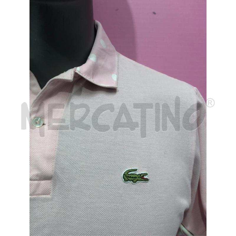POLO UOMO LACOSTE ROSA COLLETTO POIS  | Mercatino dell'Usato Roma somalia 2