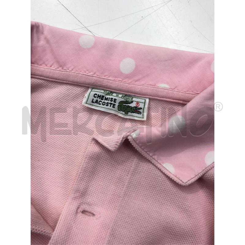 POLO UOMO LACOSTE ROSA COLLETTO POIS  | Mercatino dell'Usato Roma somalia 4