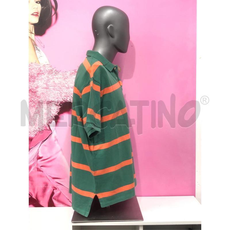 POLO UOMO RALPH LAUREN VERDE STRISCIA ARANCIO  | Mercatino dell'Usato Roma somalia 3