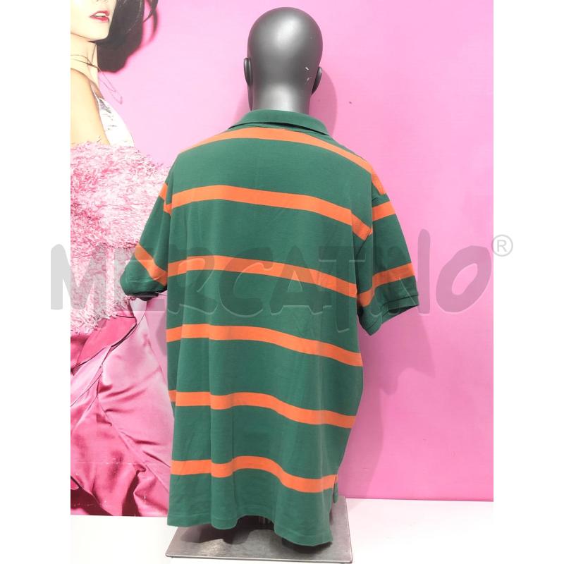 POLO UOMO RALPH LAUREN VERDE STRISCIA ARANCIO  | Mercatino dell'Usato Roma somalia 4