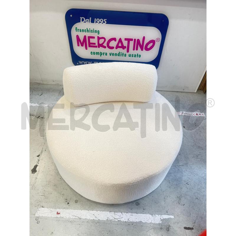 POLTRONA TONDA TEDDY BEIGE | Mercatino dell'Usato Roma somalia 2