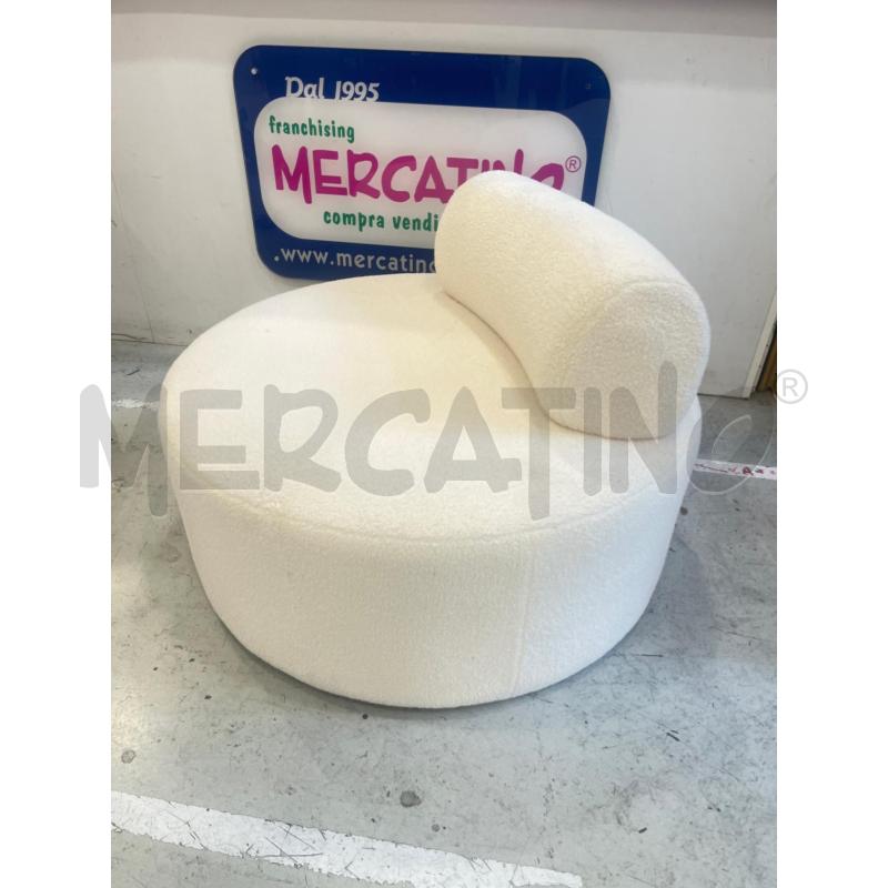 POLTRONA TONDA TEDDY BEIGE | Mercatino dell'Usato Roma somalia 3