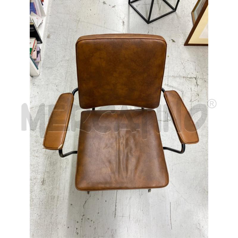 POLTRONA  PELLE MARRONE  | Mercatino dell'Usato Roma somalia 2