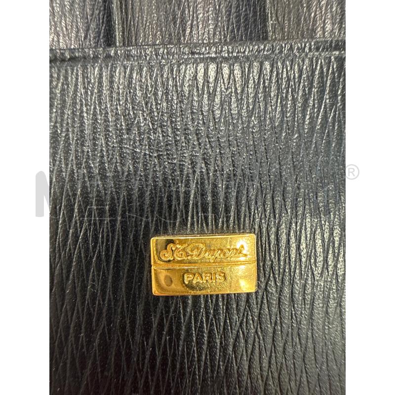 PORTASIGARI PELLE DUPONT NERO PICCOLI DIFETTI  | Mercatino dell'Usato Roma somalia 2