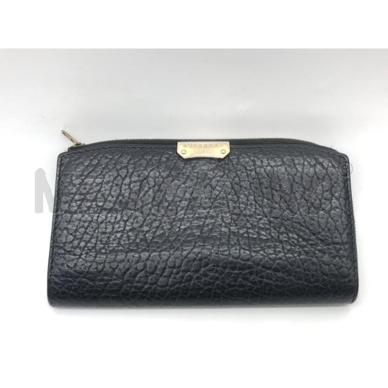PORTA FOGLIO BURBERRY NERO PELLE MARTELLATA | Mercatino dell'Usato Roma somalia 1
