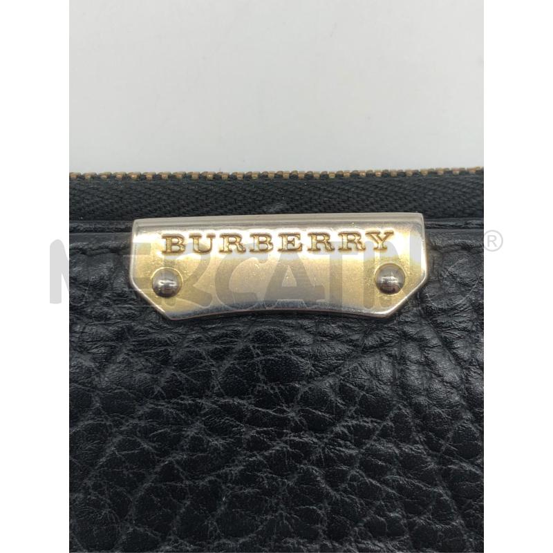 PORTA FOGLIO BURBERRY NERO PELLE MARTELLATA | Mercatino dell'Usato Roma somalia 3