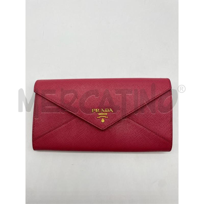PORTA FOGLIO PRADA FUCSIA BUSTINA  | Mercatino dell'Usato Roma somalia 1