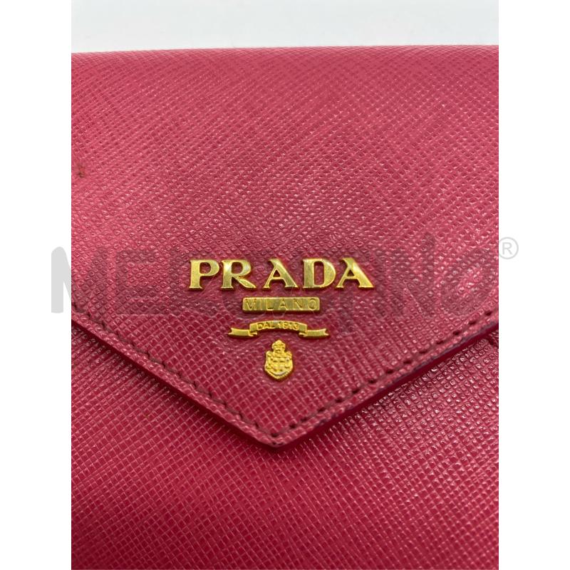 PORTA FOGLIO PRADA FUCSIA BUSTINA  | Mercatino dell'Usato Roma somalia 4