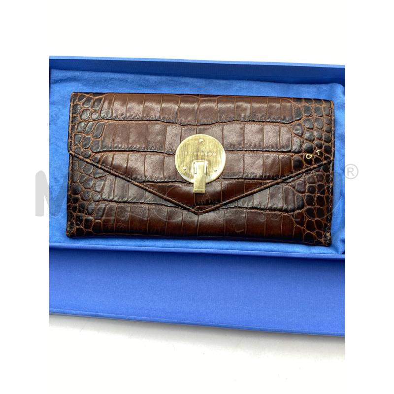 PORTA FOGLIO SMYTHSON MARRONE STAMPA COCCO CON INIZ | Mercatino dell'Usato Roma somalia 1