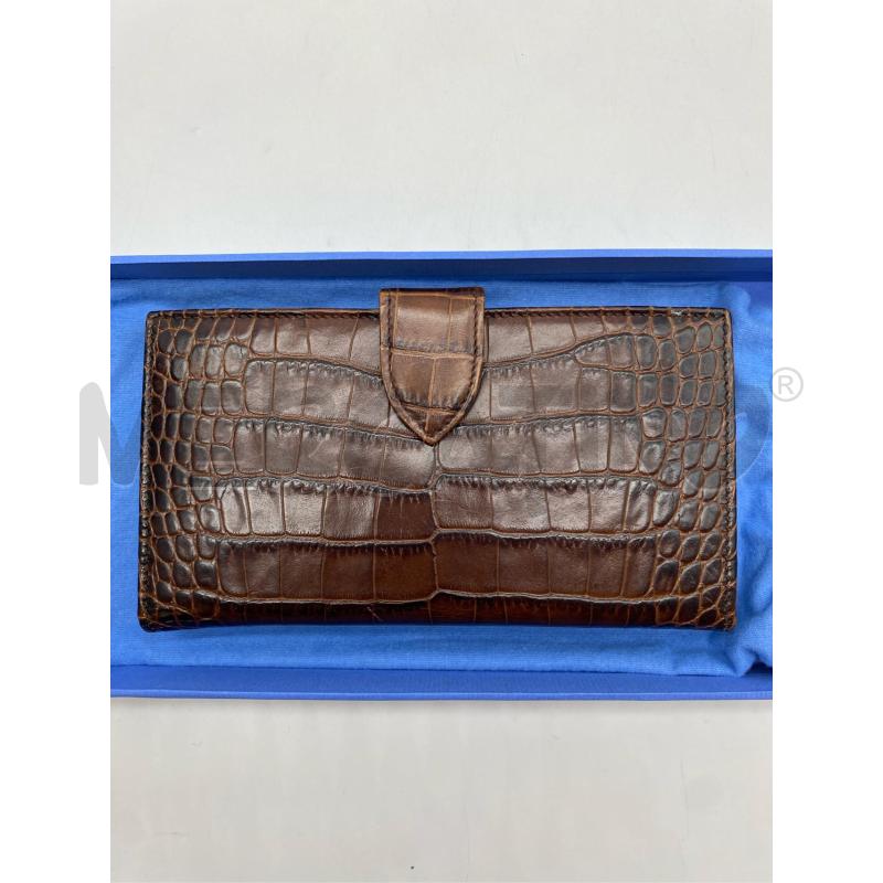 PORTA FOGLIO SMYTHSON MARRONE STAMPA COCCO CON INIZ | Mercatino dell'Usato Roma somalia 3