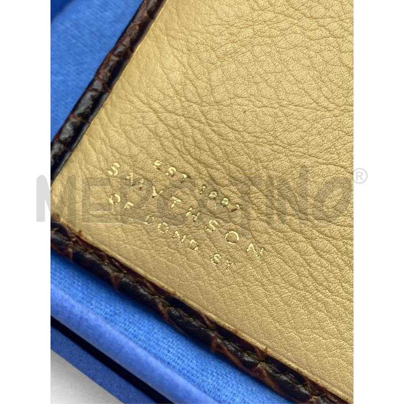 PORTA FOGLIO SMYTHSON MARRONE STAMPA COCCO CON INIZ | Mercatino dell'Usato Roma somalia 5