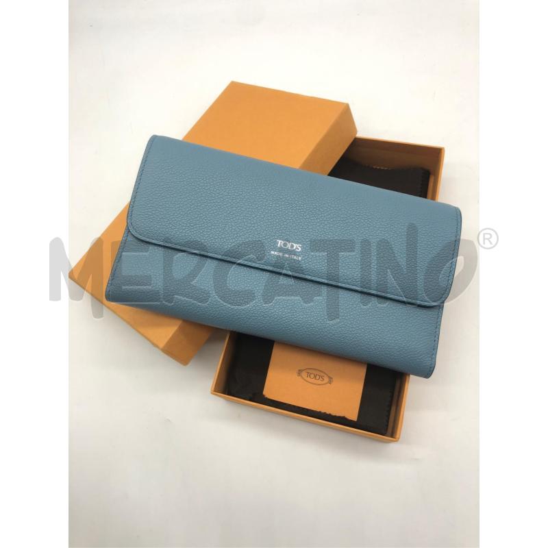 PORTA FOGLIO TOD'S AZZURRO | Mercatino dell'Usato Roma somalia 1