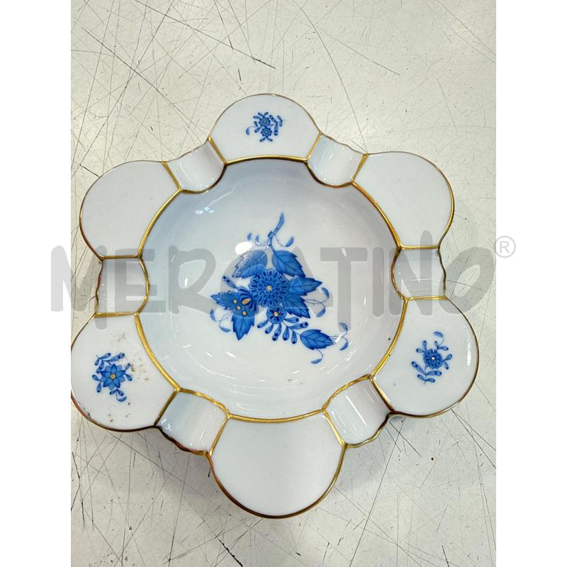 POSACENERE ONDULATO HEREND FIORI BLU DA RIV | Mercatino dell'Usato Roma somalia 4
