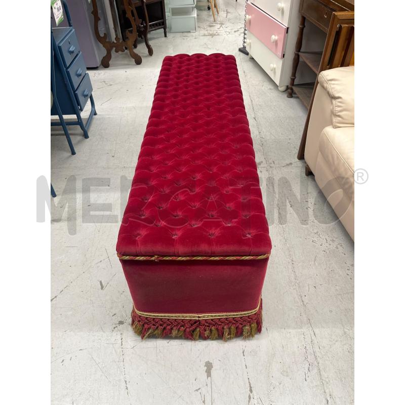POUF  RETTANGOLARE BORDEAUX FRANGE  | Mercatino dell'Usato Roma somalia 1
